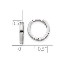 10k White Gold Hinged Hoop Earrings