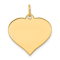 10k Plain .013 Gauge 19.3x16.9mm Heart Disc Charm