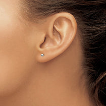 Inverness Stainless Steel Polished 3mm Ball Post Piercing Earrings
