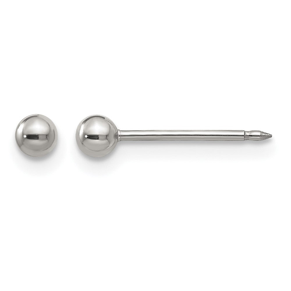 Inverness Stainless Steel Polished 3mm Ball Post Piercing Earrings
