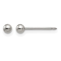 Inverness Stainless Steel Polished 3mm Ball Post Piercing Earrings