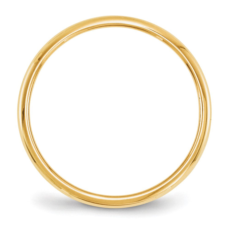 10k Yellow Gold 2mm Half Round Wedding Band