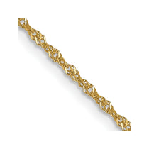 14K 1mm Singapore with Spring Ring Clasp Chain