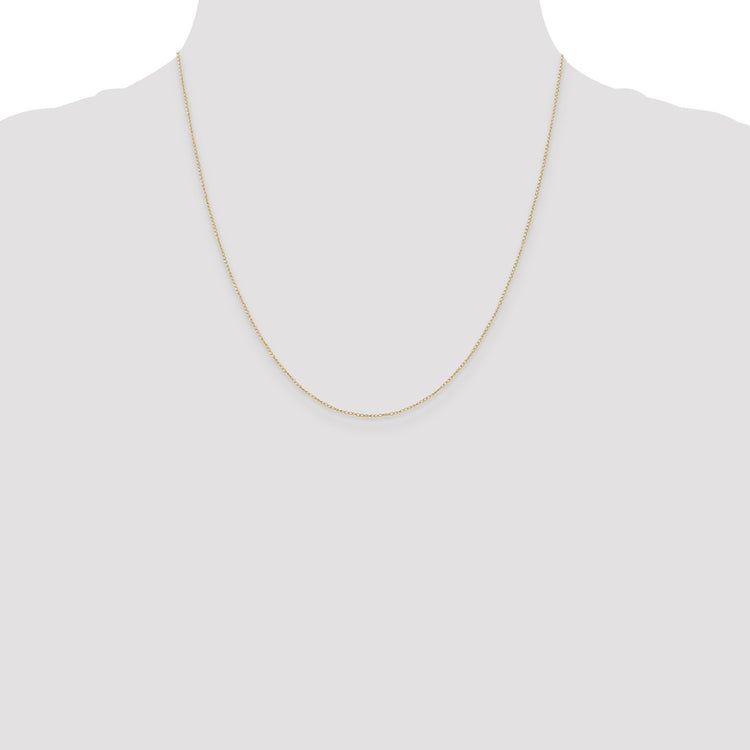 14K 20 inch Carded .42mm Curb with Spring Ring Clasp Chain