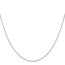 14K White Gold .8mm Loose Rope Chain