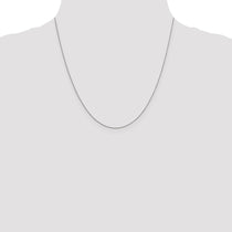 14K White Gold .8mm Loose Rope Chain