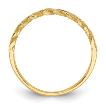14k Diamond-cut Rope Ring