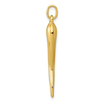 14k 3-D Italian Horn Charm