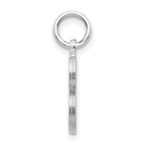 14KW Satin Diamond-cut Letter B Initial Charm