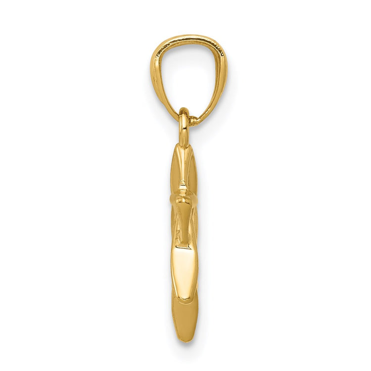 14k Polished Star of David Pendant