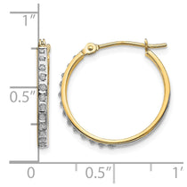 14k Diamond Fascination Diamond Dust/Accent 2x20mm Round Hoop Earrings