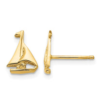 14k Mini Sailboat Post Earrings