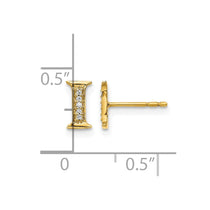 14k Diamond Initial I Post Earrings