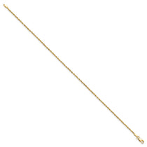 14K 7 inch 1.5mm Ultra Diamond-cut Rope with Lobster Clasp Chain