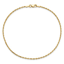 14K 7 inch 1.5mm Ultra Diamond-cut Rope with Lobster Clasp Chain