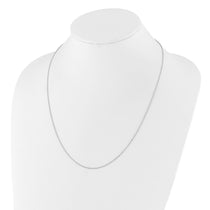Sterling Silver RH-plated Adjustable 1.4mm Cable Chain