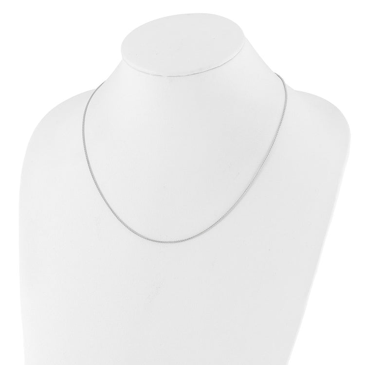 Sterling Silver RH-plated Adjustable 1.3mm Spiga Chain