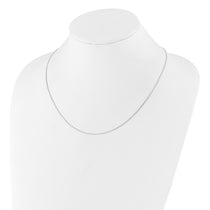 Sterling Silver RH-plated Adjustable .85mm Box Chain
