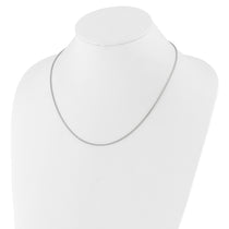 Sterling Silver RH-plated Adjustable 1.5mm Round Box Chain