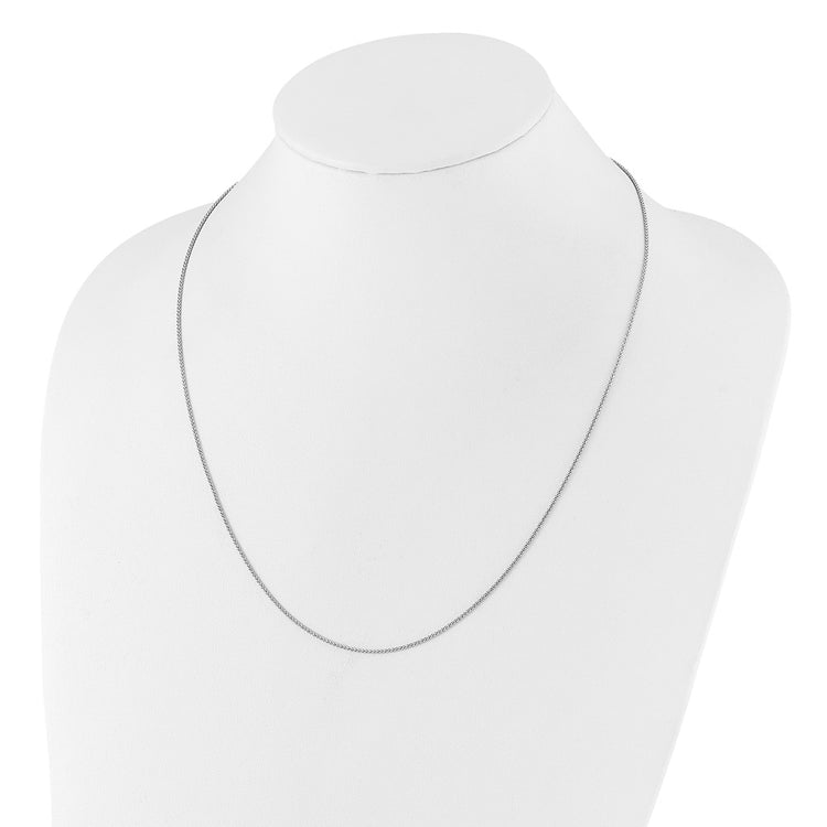 Sterling Silver RH-plated Adjustable 1.2mm Popcorn Chain