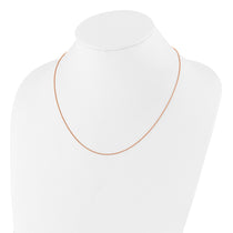 Sterling Silver Rose Gold-plated Adjustable 1mm Spiga Chain
