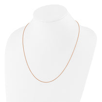 Sterling Silver Rose Gold-plated Adjustable 1mm Spiga Chain