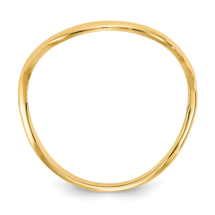 14K Polished Wave Fashion Thumb Ring Size 9