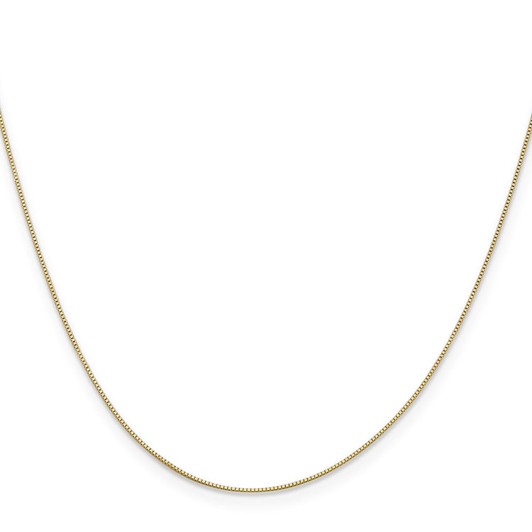 14K 16 inch .5mm Box with Spring Ring Clasp Chain