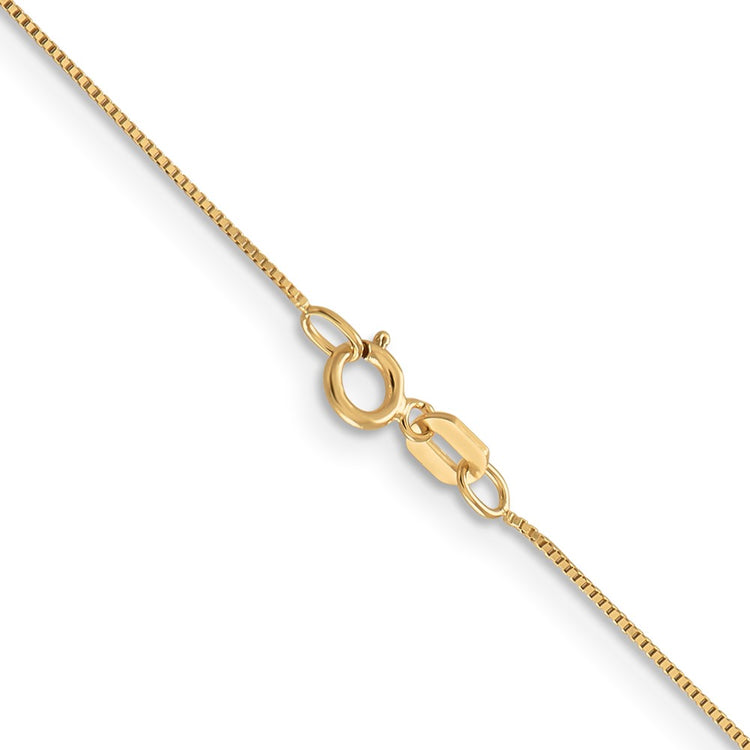 14K 16 inch .5mm Box with Spring Ring Clasp Chain