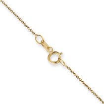 14K 16 inch .75mm Cable with Spring Ring Clasp Pendant Chain