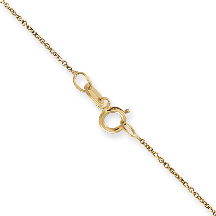 14K 16 inch .75mm Cable with Spring Ring Clasp Pendant Chain