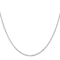 14K White Gold 20 inch 1.10mm Singapore with Spring Ring Clasp Chain