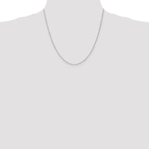 14K White Gold 20 inch 1.10mm Singapore with Spring Ring Clasp Chain