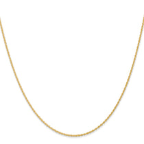 14K 16 inch 1.1mm Baby Rope with Spring Ring Clasp Chain