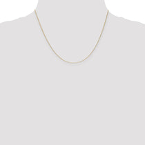 14K 18 inch .65mm Diamond-cut Round Open Link Cable with Lobster Clasp Chain