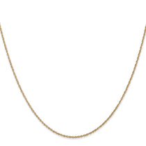 14K 16 inch .8mm Light Baby Rope with Spring Ring Clasp Chain