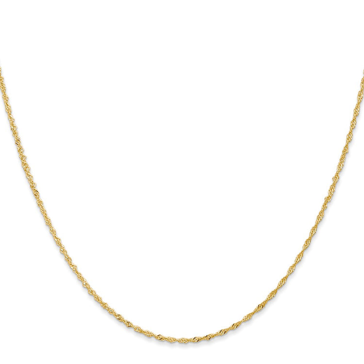 14K 20 inch 1.10mm Singapore with Spring Ring Clasp Chain