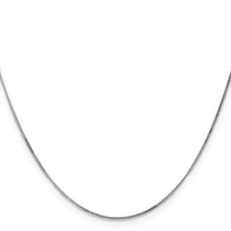 14K White Gold 20 inch .9mm Curb  with Spring Ring Clasp Pendant Chain