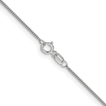 14K White Gold 20 inch .9mm Curb  with Spring Ring Clasp Pendant Chain