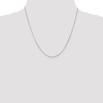 14K White Gold 20 inch .9mm Curb  with Spring Ring Clasp Pendant Chain