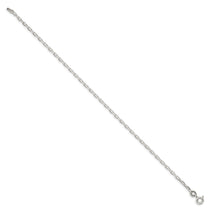 Sterling Silver 2.2mm Diamond-cut Long Link Cable Chain
