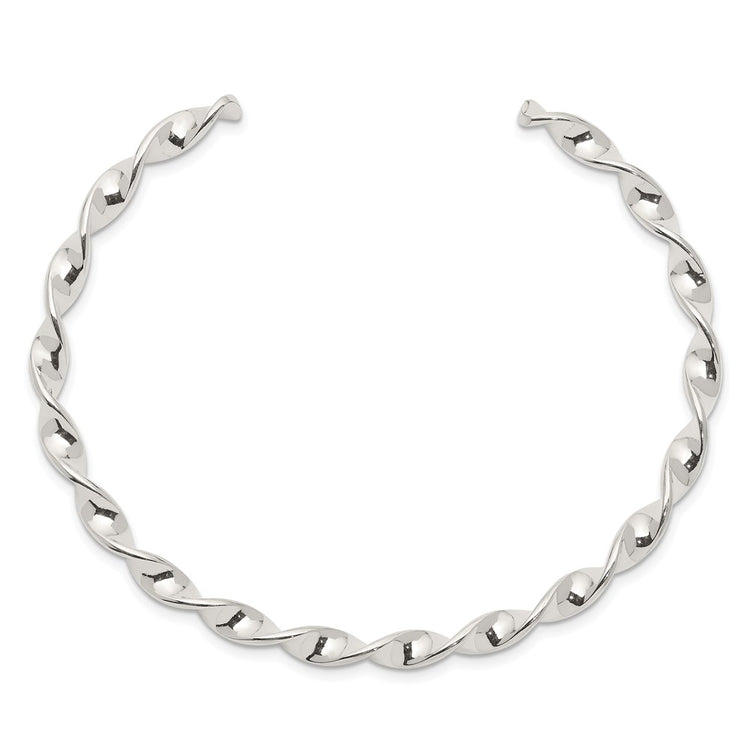 Sterling Silver Twist Cuff Bangle