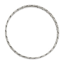 Sterling Silver Antiqued 5.25mm Slip-on Bangle