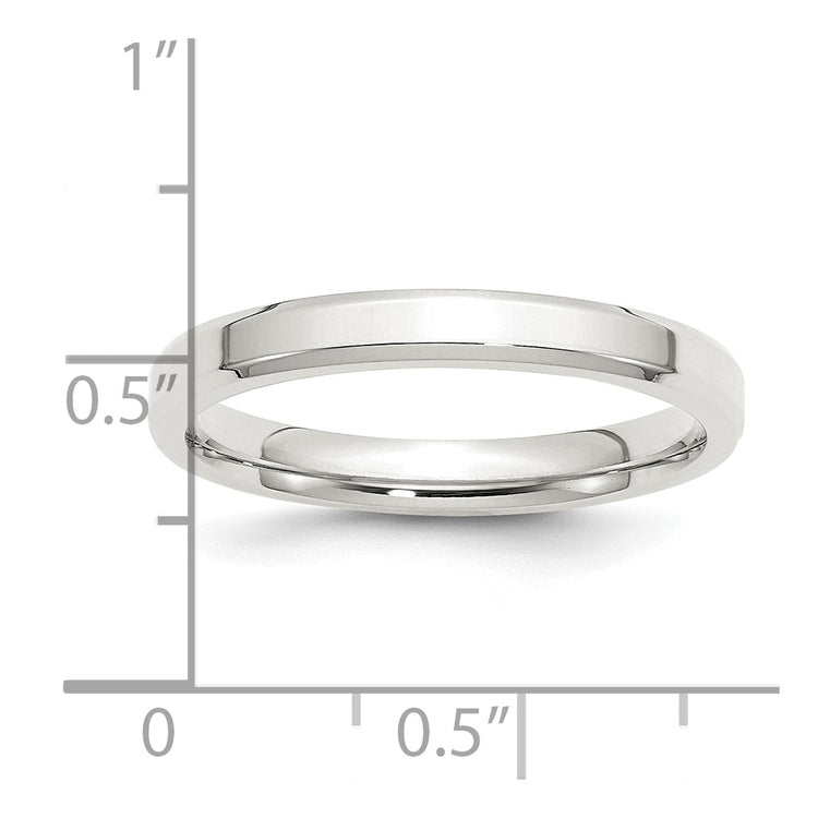 Sterling Silver 3mm Beveled Edge