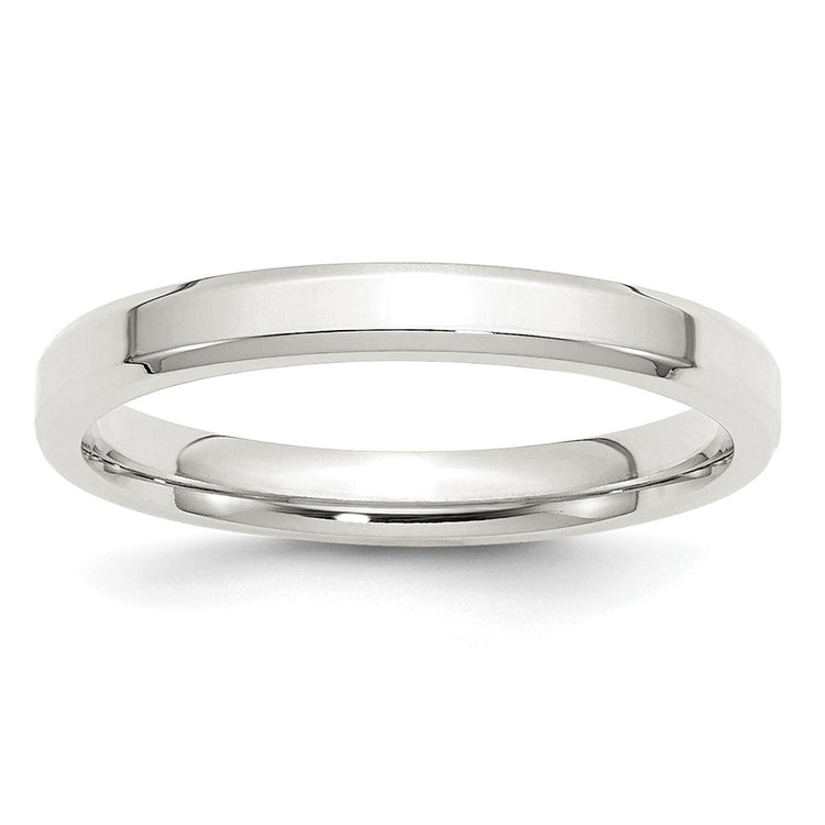 Sterling Silver 3mm Beveled Edge
