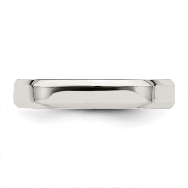 Sterling Silver 4mm Beveled Edge