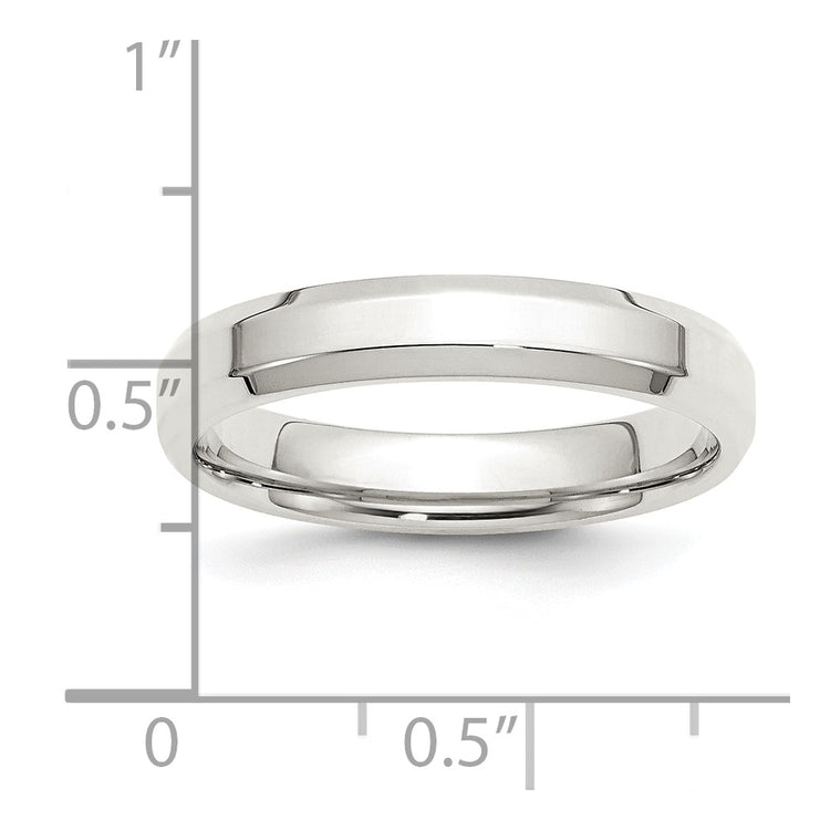 Sterling Silver 4mm Beveled Edge