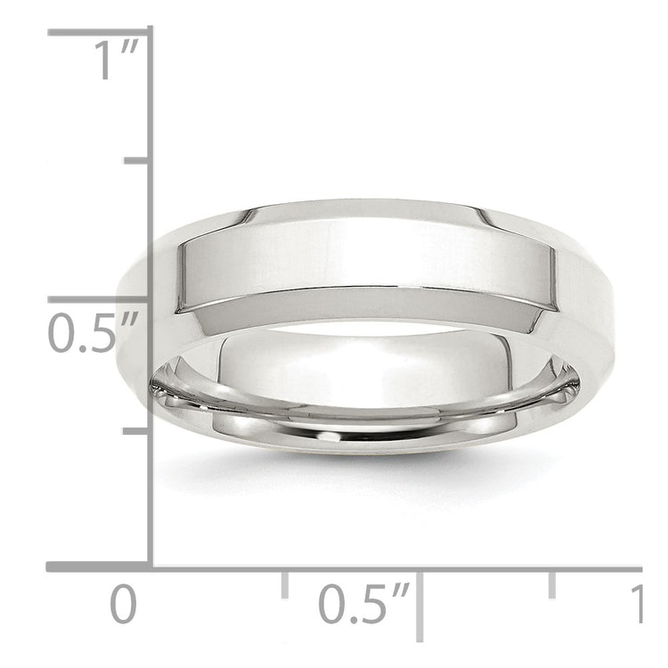 Sterling Silver 6mm Beveled Edge