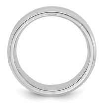 Sterling Silver Rhodium-plated 6mm Bevel Edge
