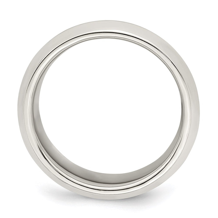 Sterling Silver 8mm Beveled Edge